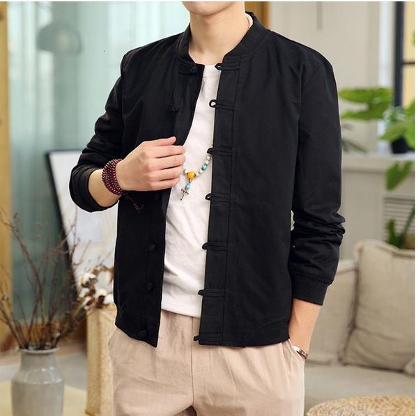 men's jackets chinese tang clothes button solid color 2021 autumn vintage man baseball coats 5 male outwear, Black;brown
men's jackets chinese tang clothes button solid color 2021 autumn vintage man baseball coats 5 male outwear, Black;brown