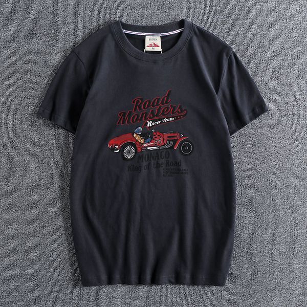 2021 summer new racing printed ground short t-shirt men's comfortable cotton trend half sleeve 0854 994r, White;black
2021 summer new racing printed ground short t-shirt men's comfortable cotton trend half sleeve 0854 994r, White;black