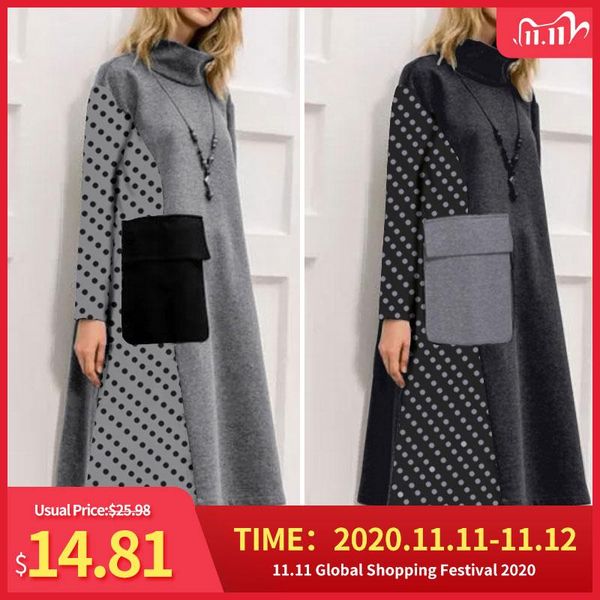 casual dresses turtleneck knee length robe femme lady long sleeve pocket patchwork vestidos autumn female sweatshirt dress plus size 5xl, Black;gray
casual dresses turtleneck knee length robe femme lady long sleeve pocket patchwork vestidos autumn female sweatshirt dress plus size 5xl, Black;gray