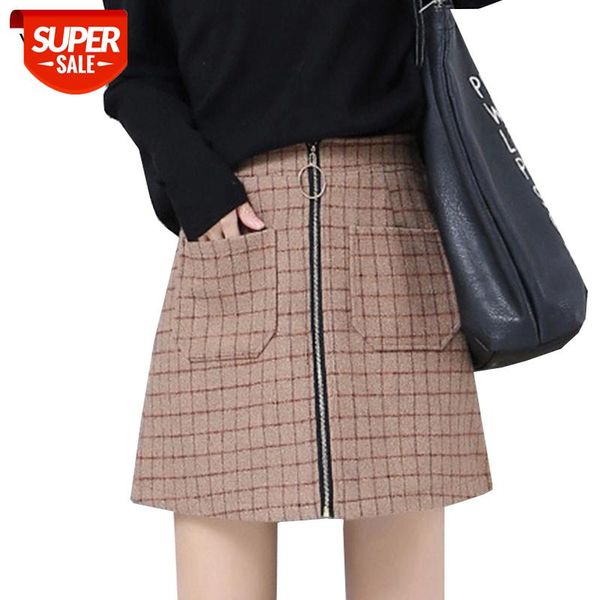 women plaid skirt autumn winter woolen female mini skirts high waist a-line ladies girls short skirts vintage casual woman skirt #ab6z, Black
women plaid skirt autumn winter woolen female mini skirts high waist a-line ladies girls short skirts vintage casual woman skirt #ab6z, Black