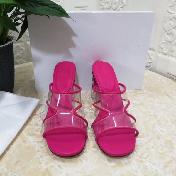 slippers 2021 summer pvc shoes transparent round toe thick heel high heels women sandals slides, Black
slippers 2021 summer pvc shoes transparent round toe thick heel high heels women sandals slides, Black