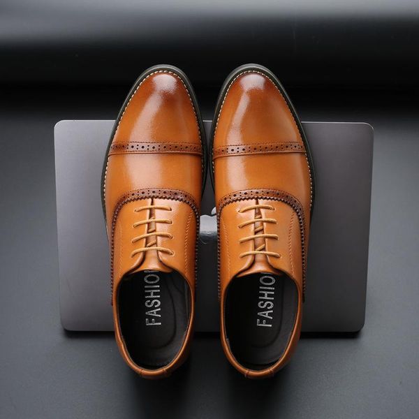 dress shoes mens genuine leather casual men formal business work loafers pointed toe wedding brogue, Black
dress shoes mens genuine leather casual men formal business work loafers pointed toe wedding brogue, Black