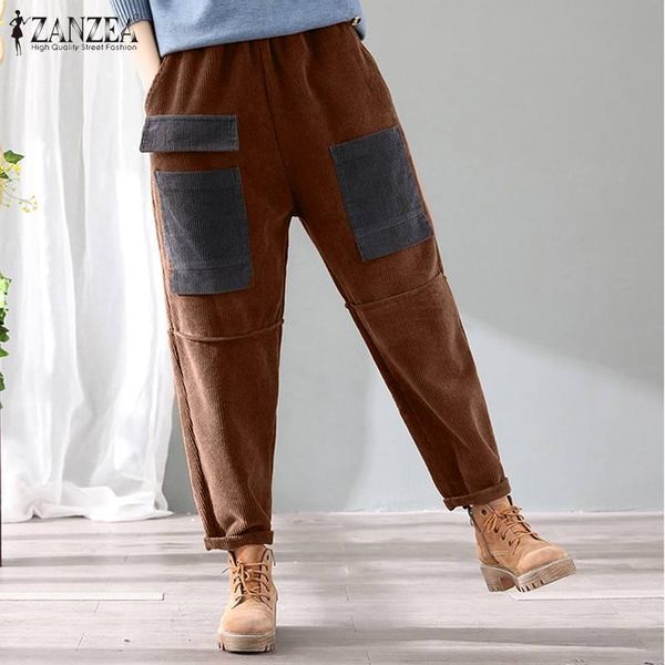 women's pants & capris s 5xl 2021 spring patchwork corduroy zanzea vintage elastic waist trousers women long pantalons streetwear turni, Black;white
women's pants & capris s 5xl 2021 spring patchwork corduroy zanzea vintage elastic waist trousers women long pantalons streetwear turni, Black;white