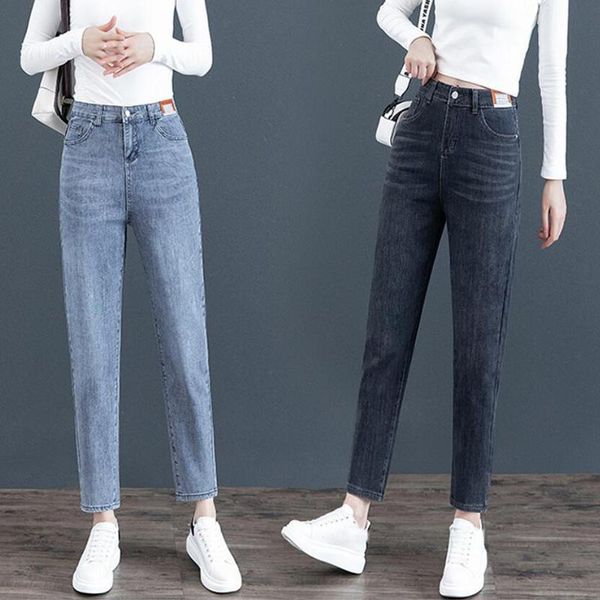 women's jeans spring autumn women harem vintage large size high waist denim pants woman casual loose straight leg streetwear, Blue
women's jeans spring autumn women harem vintage large size high waist denim pants woman casual loose straight leg streetwear, Blue