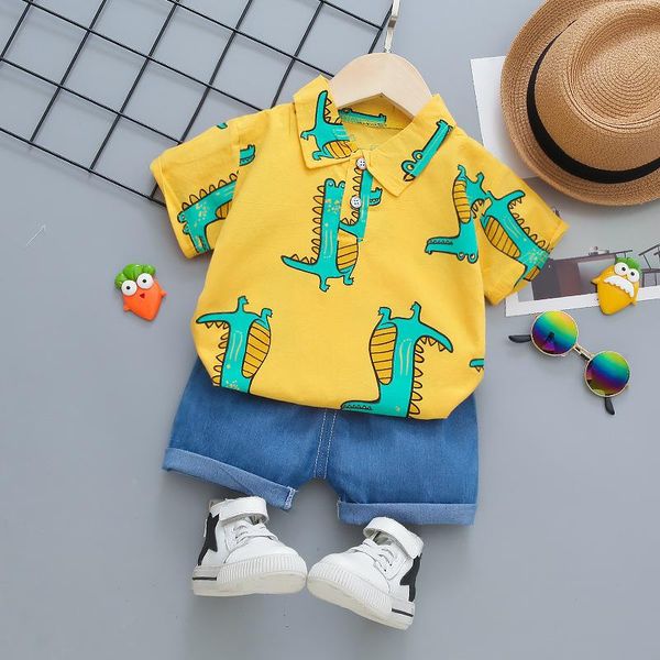 baby boys new cartoon full print summer crocodile print shirt + shorts 2-piece suit boys and girls children's set, White
baby boys new cartoon full print summer crocodile print shirt + shorts 2-piece suit boys and girls children's set, White