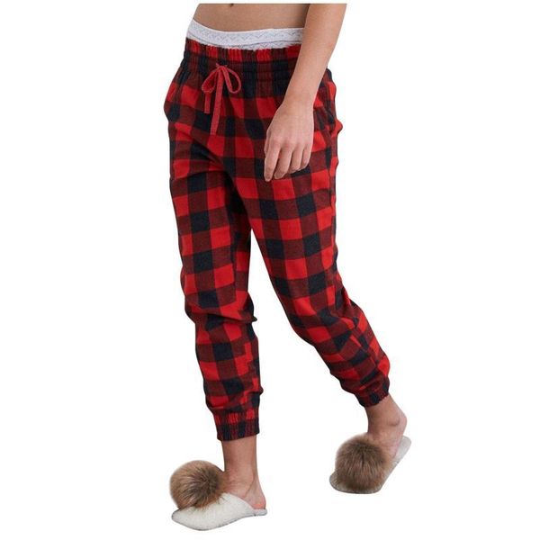 autumn fashion womens home pants casual soft plaid printed female street pants loose drawstring lady homewear trousers, Black;white
autumn fashion womens home pants casual soft plaid printed female street pants loose drawstring lady homewear trousers, Black;white