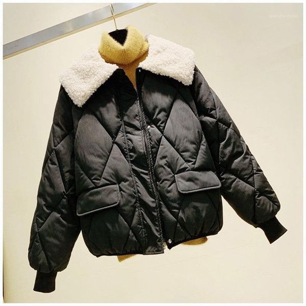 women filling cotton jacket autumn and winter casual style woman parkas female coats women's down &, Black
women filling cotton jacket autumn and winter casual style woman parkas female coats women's down &, Black