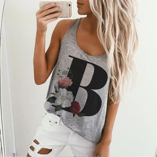 summer gray flower printed a z alphabet tank oversized womens loose vest tee wdc4801 drop shipping, White
summer gray flower printed a z alphabet tank oversized womens loose vest tee wdc4801 drop shipping, White