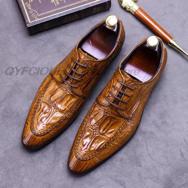 brand mens crocodile dress shoes pointed toe genuine leather business office black brown oxford shoes for men lace up male shoes
brand mens crocodile dress shoes pointed toe genuine leather business office black brown oxford shoes for men lace up male shoes