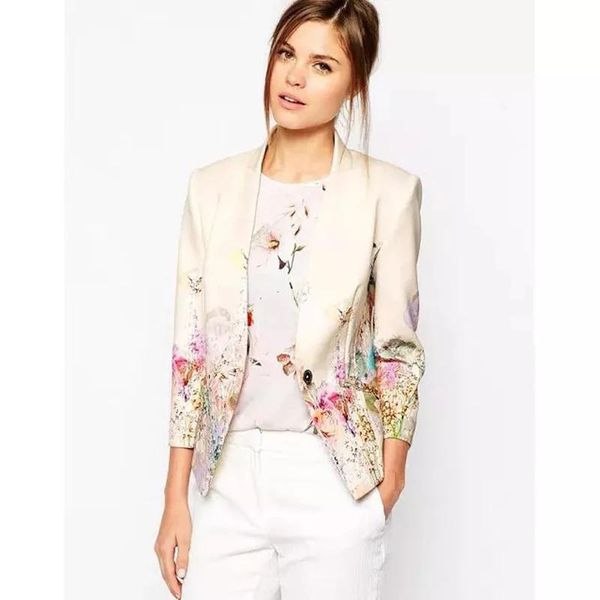 women's suits & blazers female single breasted elegant small blazer office lady retro women floral long sleeve print vintage slim casua, White;black
women's suits & blazers female single breasted elegant small blazer office lady retro women floral long sleeve print vintage slim casua, White;black
