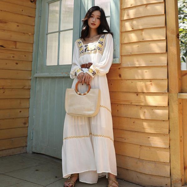 casual dresses 2021 summer women's dress korean version retro embroidery long style bohemia tourism holiday beach, Black;gray
casual dresses 2021 summer women's dress korean version retro embroidery long style bohemia tourism holiday beach, Black;gray
