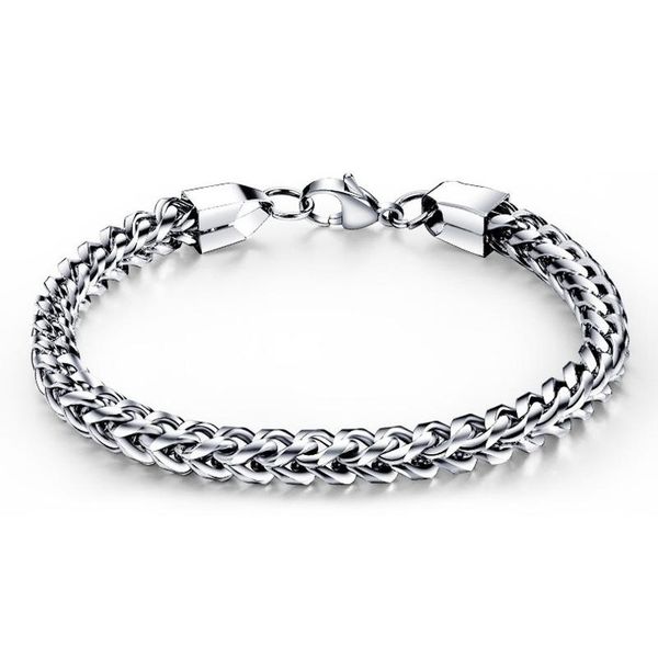 charm bracelets classic mens stainless steel chain bracelet square fashion braided jewelry, Golden;silver
charm bracelets classic mens stainless steel chain bracelet square fashion braided jewelry, Golden;silver