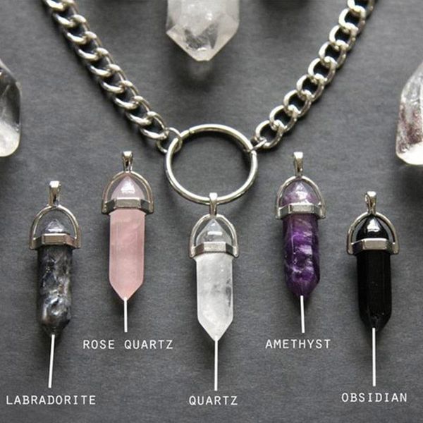 chokers bohemia hexagonal column quartz choker necklace fashion natural stone crystal pendant for women wedding jewelry, Golden;silver
chokers bohemia hexagonal column quartz choker necklace fashion natural stone crystal pendant for women wedding jewelry, Golden;silver