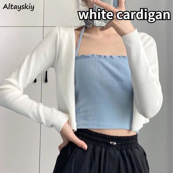 women's knits & tees cardigan women summer knitted short style korean fashion chic mujer all-match casual cute white harajuku black cr
women's knits & tees cardigan women summer knitted short style korean fashion chic mujer all-match casual cute white harajuku black cr