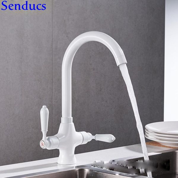 bathroom sink faucets senducs white kitchen faucet with fashion quality brass mixer tap luxury dual handle basin
bathroom sink faucets senducs white kitchen faucet with fashion quality brass mixer tap luxury dual handle basin