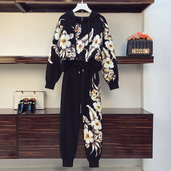 plus size l-5xl sports suit women with hood and pants two floral parts printing workout set combining winter outfit racing clothes 9ldh, Gray
plus size l-5xl sports suit women with hood and pants two floral parts printing workout set combining winter outfit racing clothes 9ldh, Gray