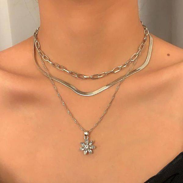 pendant necklaces gold silver color multilevel chains for women fashion snake chain crystal flower female necklace jewelry
pendant necklaces gold silver color multilevel chains for women fashion snake chain crystal flower female necklace jewelry