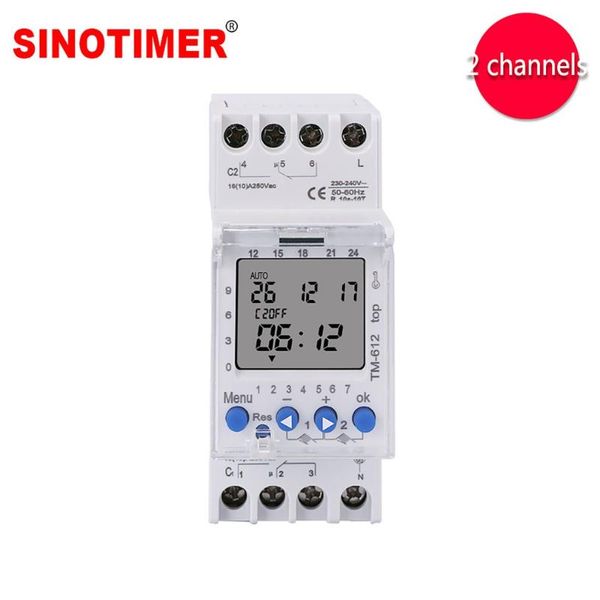 sinotimer tm612 timer switch 24h on large 2-channel lcd display with two relay outputs 220v timer switch
sinotimer tm612 timer switch 24h on large 2-channel lcd display with two relay outputs 220v timer switch