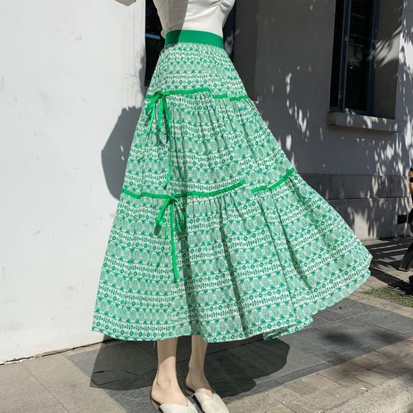 skirts women 2021 summer fashion loose thin a-line female retro high waist printed ladies mid-long bow j242, Black
skirts women 2021 summer fashion loose thin a-line female retro high waist printed ladies mid-long bow j242, Black