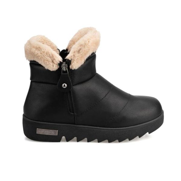 boots women's short boot collar plush high base rubber daily comfortable use snow boat season, Black
boots women's short boot collar plush high base rubber daily comfortable use snow boat season, Black