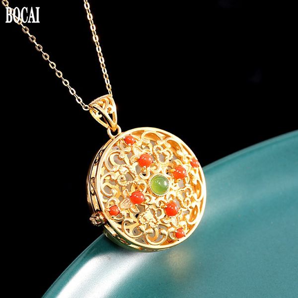 2021 new real fashion s925 pure sier gold-plated jewelry hetian jade two sides carve carving openable woman pendant dxne, Silver
2021 new real fashion s925 pure sier gold-plated jewelry hetian jade two sides carve carving openable woman pendant dxne, Silver