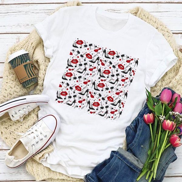 women graphic lip fashion life beauty fingernail 90s printed summer t-shirt lady womens clothing clothes tee female t shirt, White
women graphic lip fashion life beauty fingernail 90s printed summer t-shirt lady womens clothing clothes tee female t shirt, White