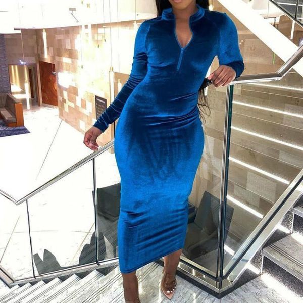 casual dresses autumn winter dress solid color fashion sheath warm velvet women's clothing v neck elegant slim long vestidos, Black;gray
casual dresses autumn winter dress solid color fashion sheath warm velvet women's clothing v neck elegant slim long vestidos, Black;gray