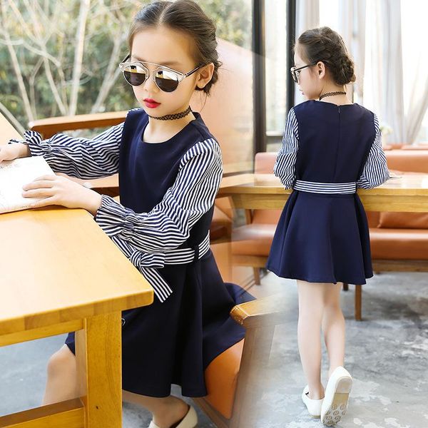 girl's dresses kids girls long sleeve dress 2021 spring striped for children little 8 10 12 13 14 years clothing, Red;yellow
girl's dresses kids girls long sleeve dress 2021 spring striped for children little 8 10 12 13 14 years clothing, Red;yellow