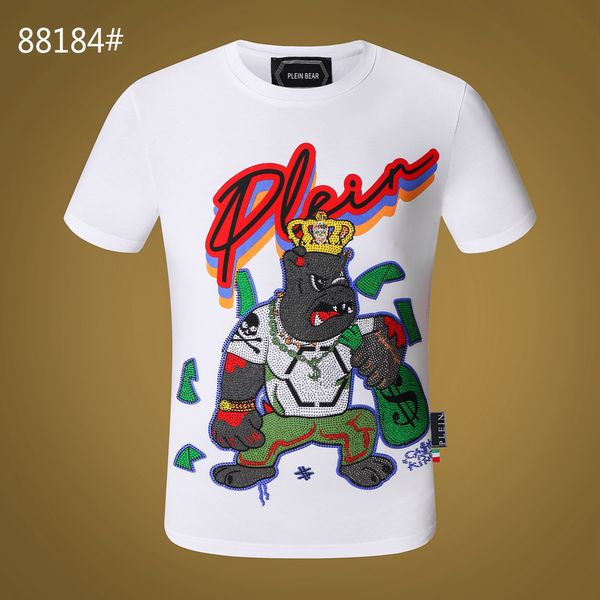 plein bear t shirt mens designer tshirts brand clothing rhinestone skull men t-shirts classical hip hop streetwear tshirt casual tees pb 113, White;black 
plein bear t shirt mens designer tshirts brand clothing rhinestone skull men t-shirts classical hip hop streetwear tshirt casual tees pb 113, White;black