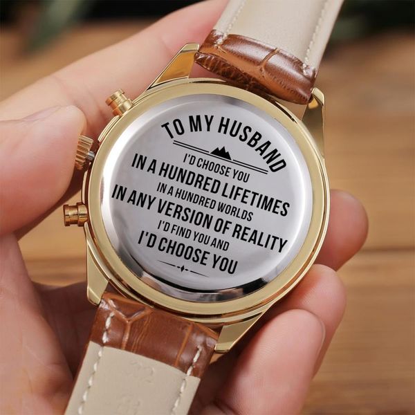 wristwatches to my husband i love you design men's watch natural hours boyfriend dress clock male christmas presents., Slivery;brown
wristwatches to my husband i love you design men's watch natural hours boyfriend dress clock male christmas presents., Slivery;brown