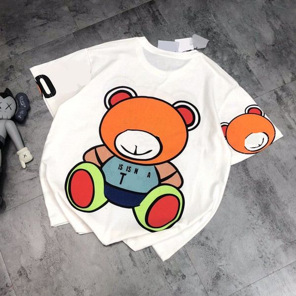 t shirt 21 spring and summer fashion brand orange bear print drilling leisure age reduction lovely color contrast couple short sleeve, White
t shirt 21 spring and summer fashion brand orange bear print drilling leisure age reduction lovely color contrast couple short sleeve, White