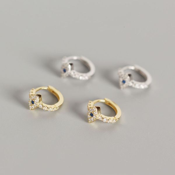 yhe0120 devil's eye ear ring ear buckle s925 silver stud earrings, Golden