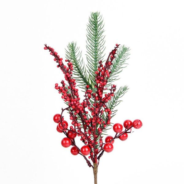 1pc simulation plastic red berries pine needles branch for diy christmas tree flower arrangement decoration supplies
1pc simulation plastic red berries pine needles branch for diy christmas tree flower arrangement decoration supplies