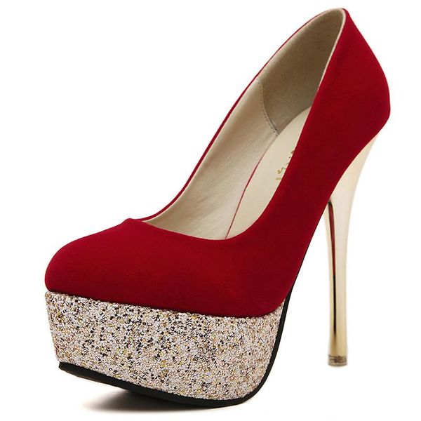 dress shoes gold heels women platform glitter pumps extreme high 14cm red wedding woman stiletto dames schoenen, Black
dress shoes gold heels women platform glitter pumps extreme high 14cm red wedding woman stiletto dames schoenen, Black