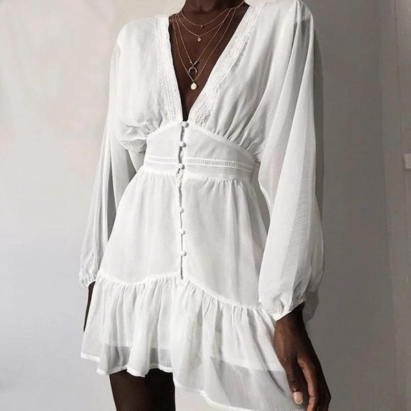 casual dresses 2021 summer dress deep v neck women's spring white lace long sleeve mini party ruffle beach clothing, Black;gray
casual dresses 2021 summer dress deep v neck women's spring white lace long sleeve mini party ruffle beach clothing, Black;gray