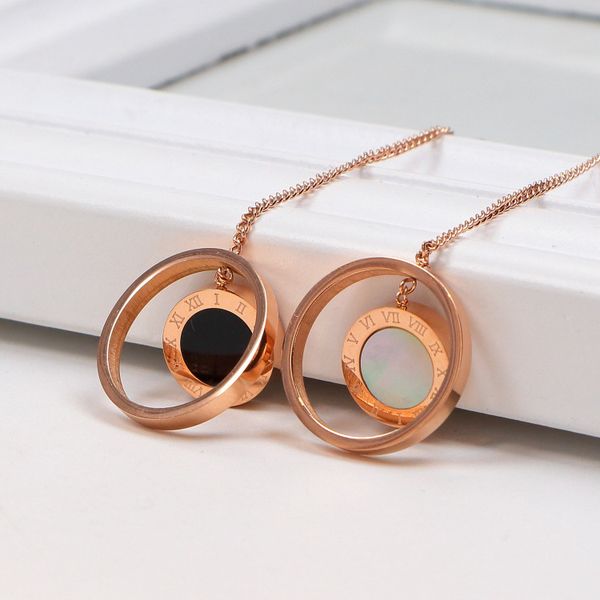 2020 new korean double ring black and white roman numeral earrings titanium steel plated 18k rose gold jewelry earrings letter wholesale, Golden
2020 new korean double ring black and white roman numeral earrings titanium steel plated 18k rose gold jewelry earrings letter wholesale, Golden
