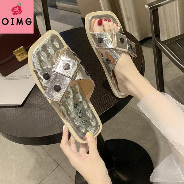 slippers oimg women rivet flat cross retro square head casual ladies lazy sandals summer women's shoes zapatillas mujer, Black
slippers oimg women rivet flat cross retro square head casual ladies lazy sandals summer women's shoes zapatillas mujer, Black