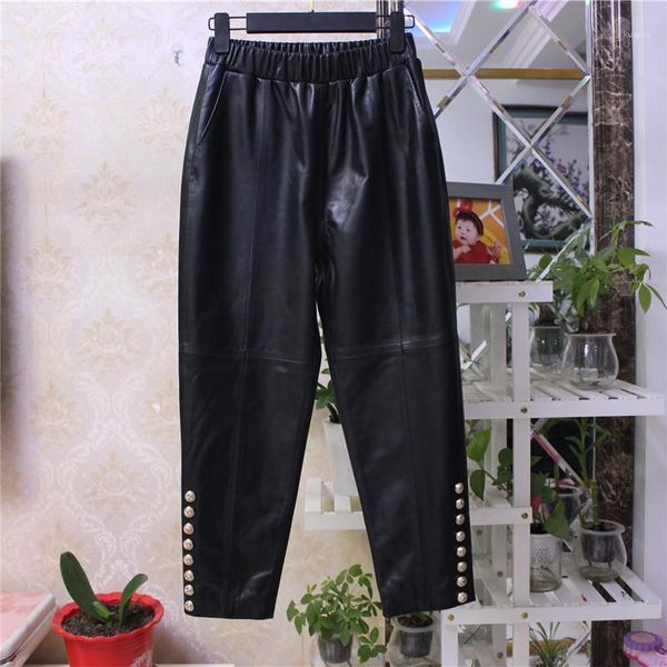 spring autumn chic women's fashion genuine leather ninth pants elastic waist pencil b420 & capris, Black;white
spring autumn chic women's fashion genuine leather ninth pants elastic waist pencil b420 & capris, Black;white