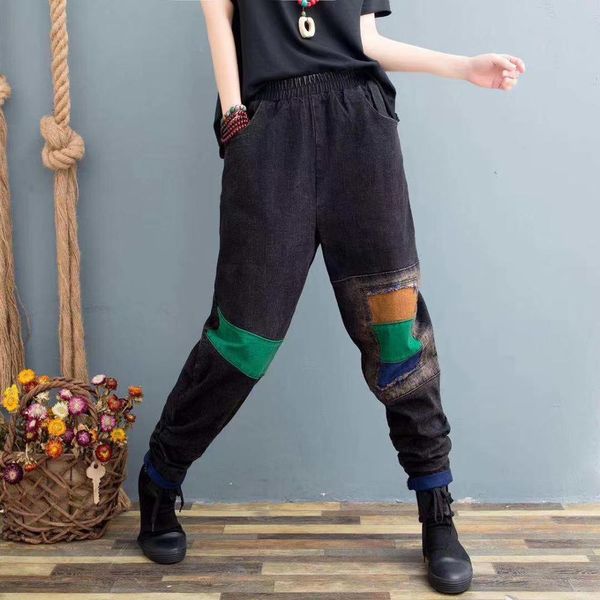 2021 new women autumn elastic waist vintage ripped patchwork office lady casual pencil pant female streetwear trousers hdwc, Black;white
2021 new women autumn elastic waist vintage ripped patchwork office lady casual pencil pant female streetwear trousers hdwc, Black;white
