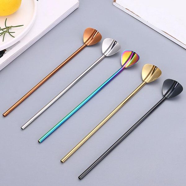drinking straws portable long handle scoop reusable stainless steel solid color household triangle head creative straw spoon
drinking straws portable long handle scoop reusable stainless steel solid color household triangle head creative straw spoon