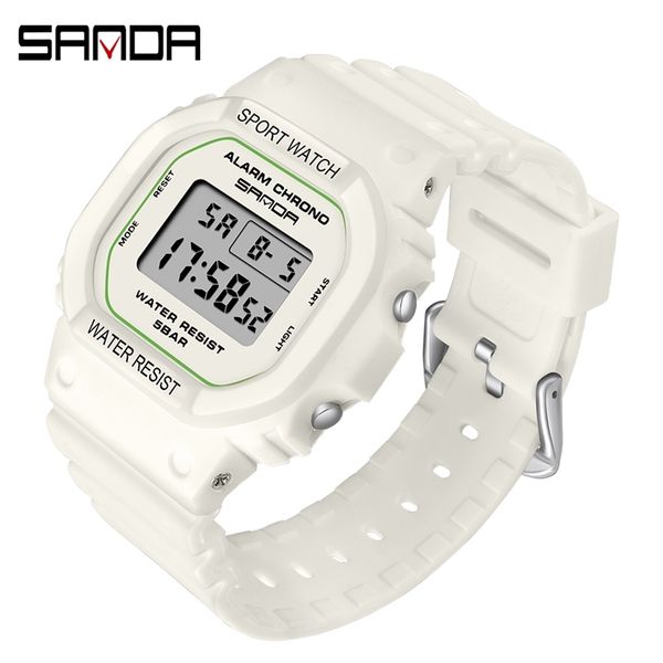 sanda white fashion women's watches waterproof led digital watch for girl clock ladies sport wristwatch relogio feminino 293 210310, Slivery;brown
sanda white fashion women's watches waterproof led digital watch for girl clock ladies sport wristwatch relogio feminino 293 210310, Slivery;brown