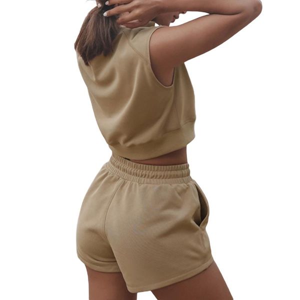 women's tracksuits round neck short vests shorts with drawstring for summer 2021 fashion 2 pieces suit set female solid color s//l/xl, Gray
women's tracksuits round neck short vests shorts with drawstring for summer 2021 fashion 2 pieces suit set female solid color s//l/xl, Gray