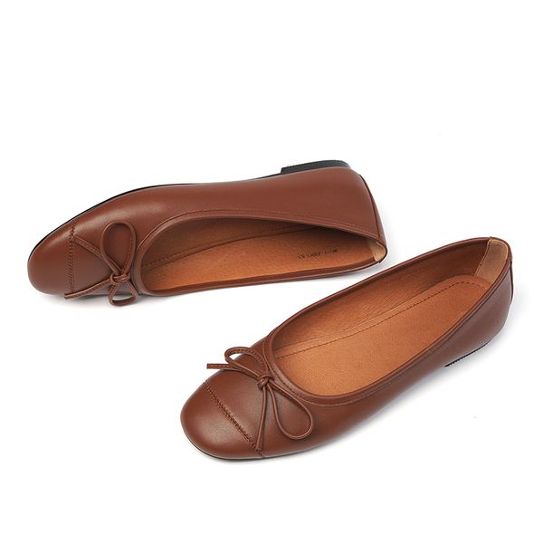 womens genuine leather slip-on ballet flats leisure soft comfortable bow tie korean style casual ballerinas single-shoes womendress shoes, Black
womens genuine leather slip-on ballet flats leisure soft comfortable bow tie korean style casual ballerinas single-shoes womendress shoes, Black