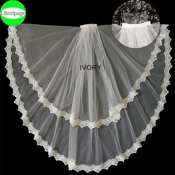 bridal veils short wedding bride veil accessories two layer simple voile mariage welon slubny lace edge velo de novia sposa with metal comb, Black
bridal veils short wedding bride veil accessories two layer simple voile mariage welon slubny lace edge velo de novia sposa with metal comb, Black