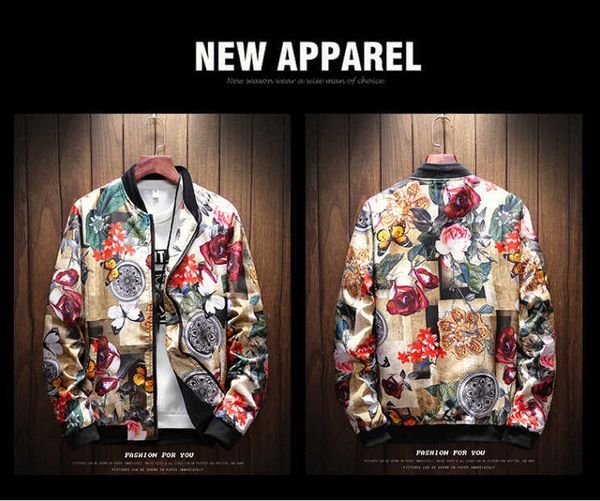 2021 spring autumn hip hop jacket men slim fit flowers pilot bomber jacket men's stand collar coats male clothing, Black;brown
2021 spring autumn hip hop jacket men slim fit flowers pilot bomber jacket men's stand collar coats male clothing, Black;brown