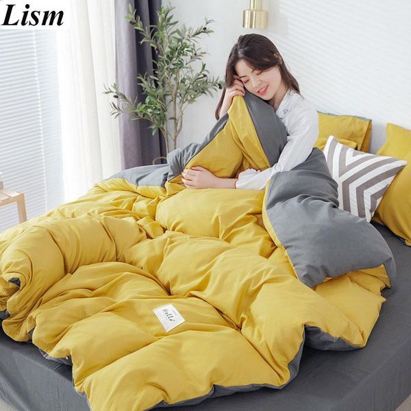 4-pcs bedding set pure color brushed skin-friendly cotton a/b double color matching duvet cover twin king bedding sets
4-pcs bedding set pure color brushed skin-friendly cotton a/b double color matching duvet cover twin king bedding sets