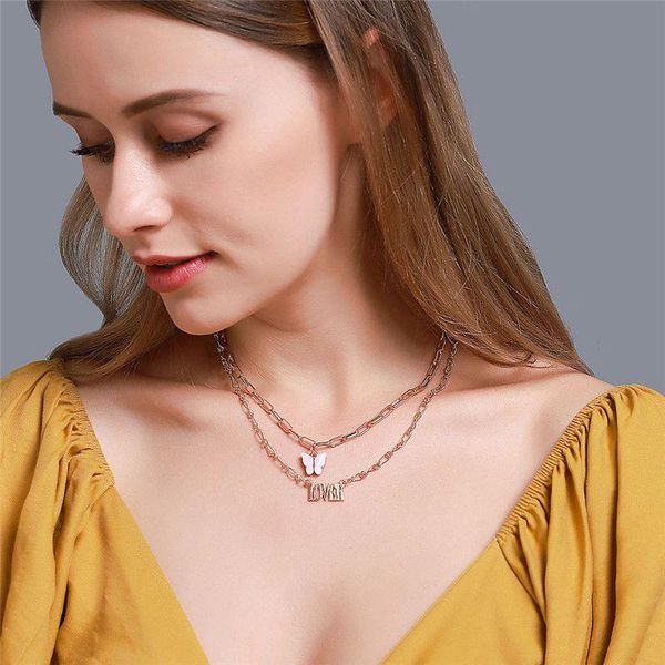 pendant necklaces double butterfly acrylic necklace fashion alphabet angle/babygirl, Silver
pendant necklaces double butterfly acrylic necklace fashion alphabet angle/babygirl, Silver
