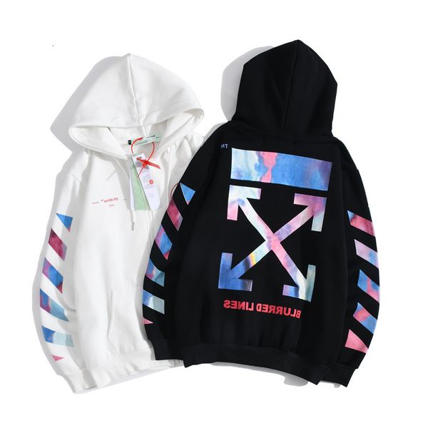 off autumn new and winter style white sweater men's women's same gradient arrstyle hooded cardigan coat, Black
off autumn new and winter style white sweater men's women's same gradient arrstyle hooded cardigan coat, Black