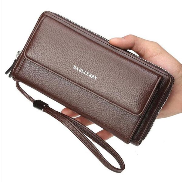 wallets baellerry men pu leather money clutch with phone bag big capacity zipper hand strap long wallet business male purse, Red;black
wallets baellerry men pu leather money clutch with phone bag big capacity zipper hand strap long wallet business male purse, Red;black