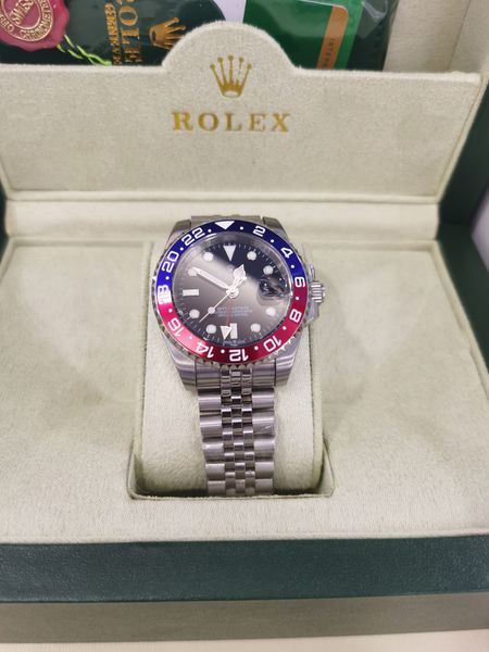 with original box latest luxury men watch 40mm vintage gmt 1675 pepsi red blue two-tones asia sapphire 2813 mechanical automatic mens steel, Slivery;brown
with original box latest luxury men watch 40mm vintage gmt 1675 pepsi red blue two-tones asia sapphire 2813 mechanical automatic mens steel, Slivery;brown
